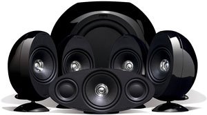 KEF KHT 3005 - Home theater speaker system - high-gloss black