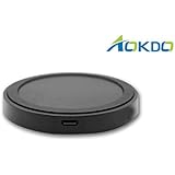 Wireless Charger,AOKDO Qi Wireless Charging Pad for Samsung Galaxy S6 Edge iPhone 6 Moto Smart Watch Tablets (Black)
