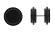 Fake Acrylic Plugs - Black 16g Wire - 10mm - Sold as a Pair