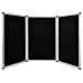 6' Folding Black 3 Panel Tradeshow Banner Stand Display Tabletop Presentation