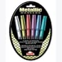 Dixon Ticonderoga 80660 Metallic Markers, Odorless, Bullet Tip, 6 Per Set, Assorted