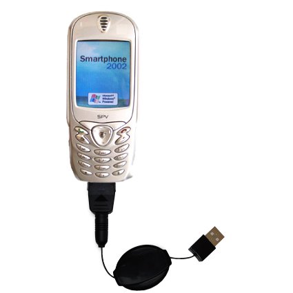 Retractable USB Cable for the HTC Canary Smartphone with Power Hot Sync and Charge capabilities - uses Gomadic TipExchange Technology
