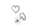 Sterling Silver Polished and CZ Lined Heart Earrings