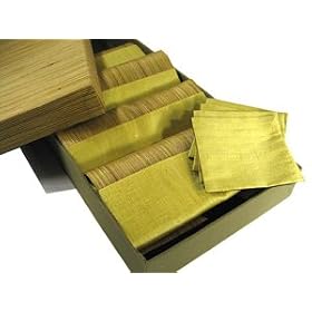 Thai Silk Placemat & Coaster Set -Green