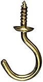 National #N119-602 6PK 1/2 Brass Cup Hook