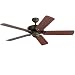 Sea Gull Lighting 1535-814 Celebrity Deluxe 52-Inch Five-Blade Ceiling Fan, Misted Bronze with Cherry Wood Finish Blades