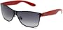 Ray-Ban Unisex RB3384 Sunglasses,Black And Red Frame/Grey Gradient Lens,33 mm