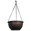 Apollo Plastics H012-MOCHA 12-Inch Self-Watering Hanging Planter, Mocha