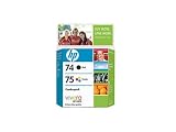 HP 74/75 RETAIL COMBO PACK CONTAINS 2 CARTRIDGES,HP 74 BLACK, HP 75 TRICOLOR