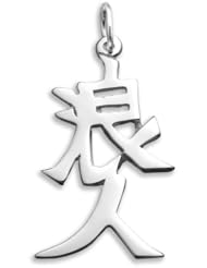 Sterling Silver Japanese "Ronin" Kanji Symbol Charm