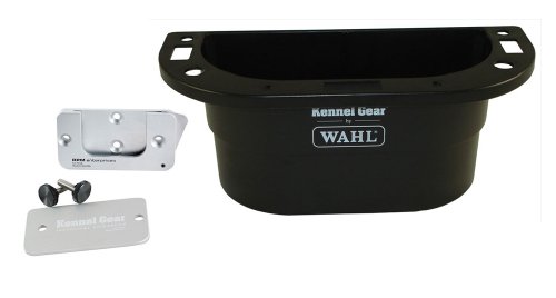 Pet Supply Caddy with Metal Kennel Bar Mount, Black