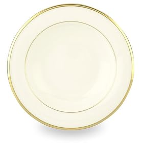 Lenox Eternal White Gold Banded Bone China Pasta Bowl Rim Soup by Lenox