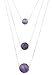 Sterling Silver Faceted Amethyst Beaded Triple title=