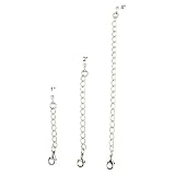 Necklace Bracelet Extender Set - ~ 1, 2 and 4 in Silver Tone - 3 Pcs Total