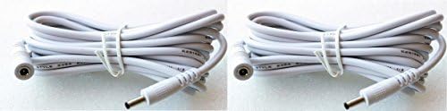 2-pack universal Extension Cable 10ft 5volt White compatible for IP Camera Foscam Fi8918w Fi8905w Fi8904w Fi8910w Fi8916w Agasio A5020W, Smarthome 75790Power Ac Adapter 10ft by toppartsonline