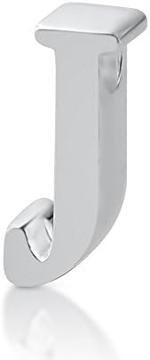 Initial Letter J Personalized Serif Font Pendant Necklace (sterling-silver, 16 Inches)