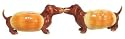 Hot Diggity Dogs Ketchup & Mustard Magnetic Shakers