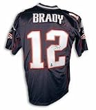 Tom Brady New England Patriots Autographed Authentic Reebok Football Jersey (Blue)