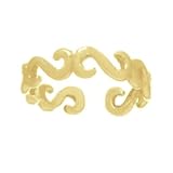 18kt Gold Over Sterling Silver S Adjustable Toe Ring