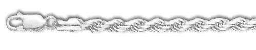 Childrens Toyshop  Jewelry : Sterling Silver 10 Inch X 5.0 mm Rope Chain Anklet - Italian