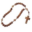 Threaded olive wood Anglican Rosary 9" long