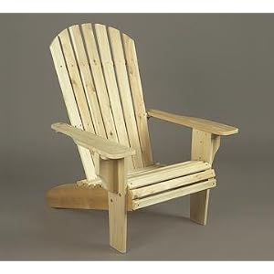 40 English Courtyard Natural Cedar Over-Sized Wooden Adirondack Chair by 