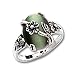 Sterling Silver Green Cat's Eye Ring