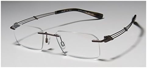 Line Art 2215 Womens/Ladies Designer Rimless Titanium Eyeglasses/Glasses (53-19-140, Brown)