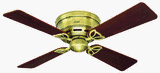 Hunter 23866 Lowprofile III 42-Inch White Ceiling Fan with 4 White Plastic Blades