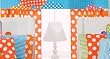Little Miss Matched Zany Flowers Drape