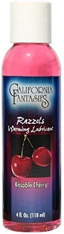 California Fantasies Razzels Kissable Lubricant Flip Top Bottle, Cherry, 4 oz by Razzels