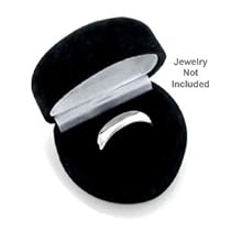 Black Heart Shaped Velvet Ring Jewelry Gift Box