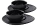 Nigella Lawson Cappuccino Cup Saucer Set 2 Black