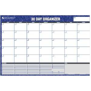 At-A-Glance(R) Undated Erasable/Reversible Wall Planner, 30/60 Day, 36in. x 24in., Blue