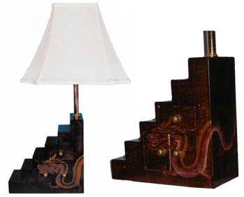 Dragon Step Tansu Table Lamp
