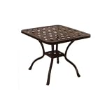 Darlee 21 Inch Square Cast Aluminum Tea Table (Series 30)