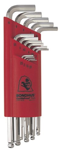 Bondhus 17095 Kugelkopf Winkelschlüssel Satz 15-teilig, extra lang