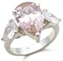 Jessica Simpson Replica Engagement Pink CZ Ring