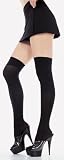 Opaque Thigh High Stocking White Red or Black