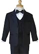 Children's Tuxedo Black 2 Button Notch Lapel (Sizes 0-16)-Includes Tuxedo, Shirt, Vest and Bowtie!