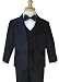 Children's Tuxedo Black 2 Button Notch Lapel (Sizes 0-16)-Includes Tuxedo, Shirt, Vest and Bowtie!