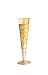 Champagne Glass, Champus, Sea Weeds, Designer Gold and Silver Champagne Flute w/ Napkin in Gift Box