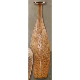 Brown Tall Neck Bottle Vase Large