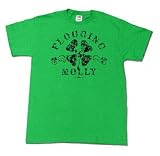 FLOGGING MOLLY - Distressed Shamrock Skull T-Shirt Kelly Green