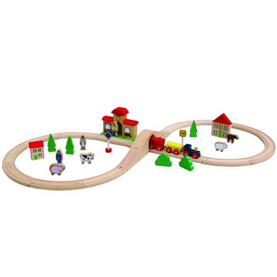 Circuit train bois 40 pcs