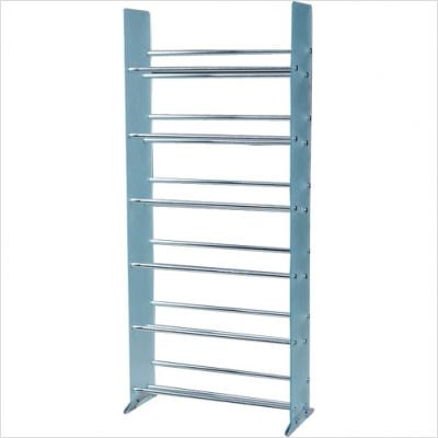 Sandblasted tempered Brushed Silver DVD / CD Rack