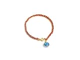 KABBALAH RED STRING BRACELET GOLD PLATED WITH BLUE LUCKY EYE