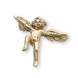 The Perfect 14K Yellow Gold Angel Pin - 15X17MM - 15X17MM