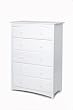 Beatrice 5 Drawer Chest In White Finish By Storkcraft Baby Furniture