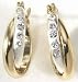 Monet Two-tone Crystal Hoop Earrings GOLDTONE/SILVERTONE